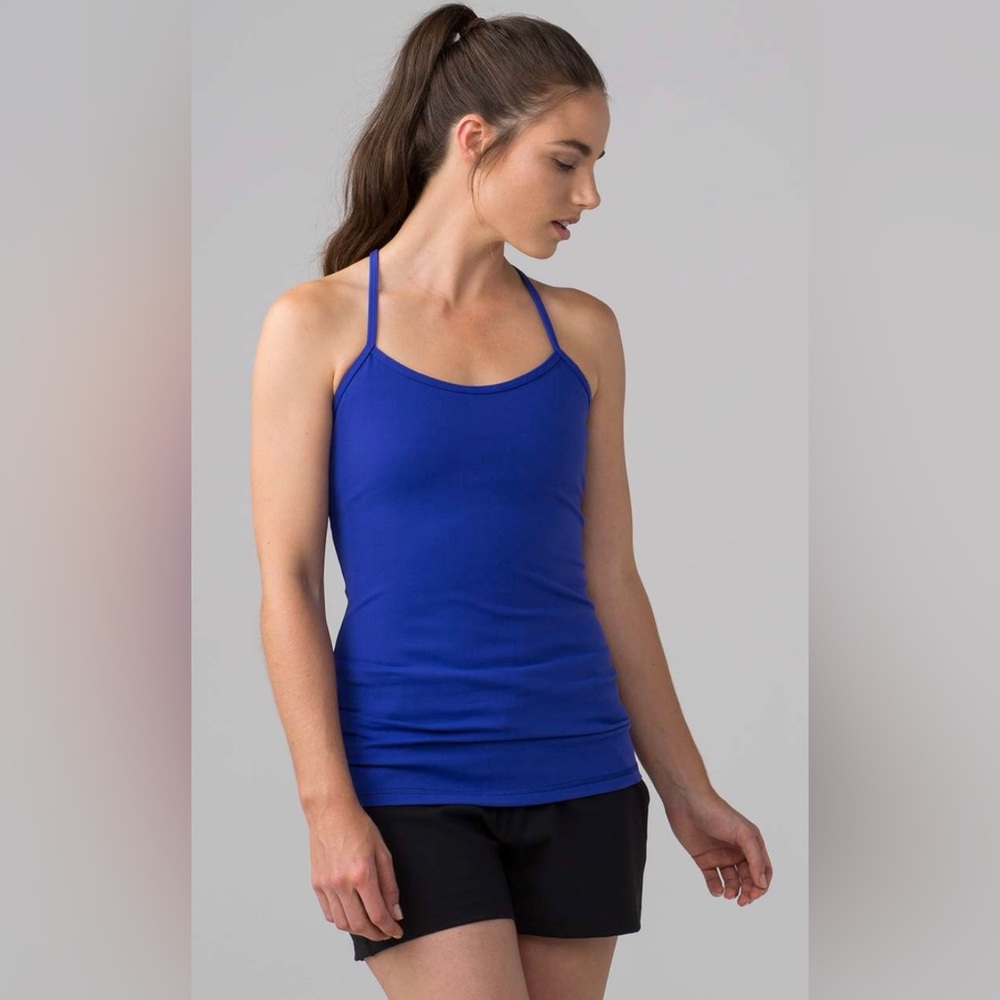Lululemon Power Y Tank, Pigment Blue Color, Women’s Size 6, used like new